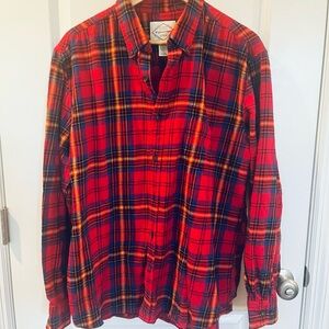 St. John's Bay Red and Blue Plaid Men's Shirt-Holiday/Christmas Cabin Flannel